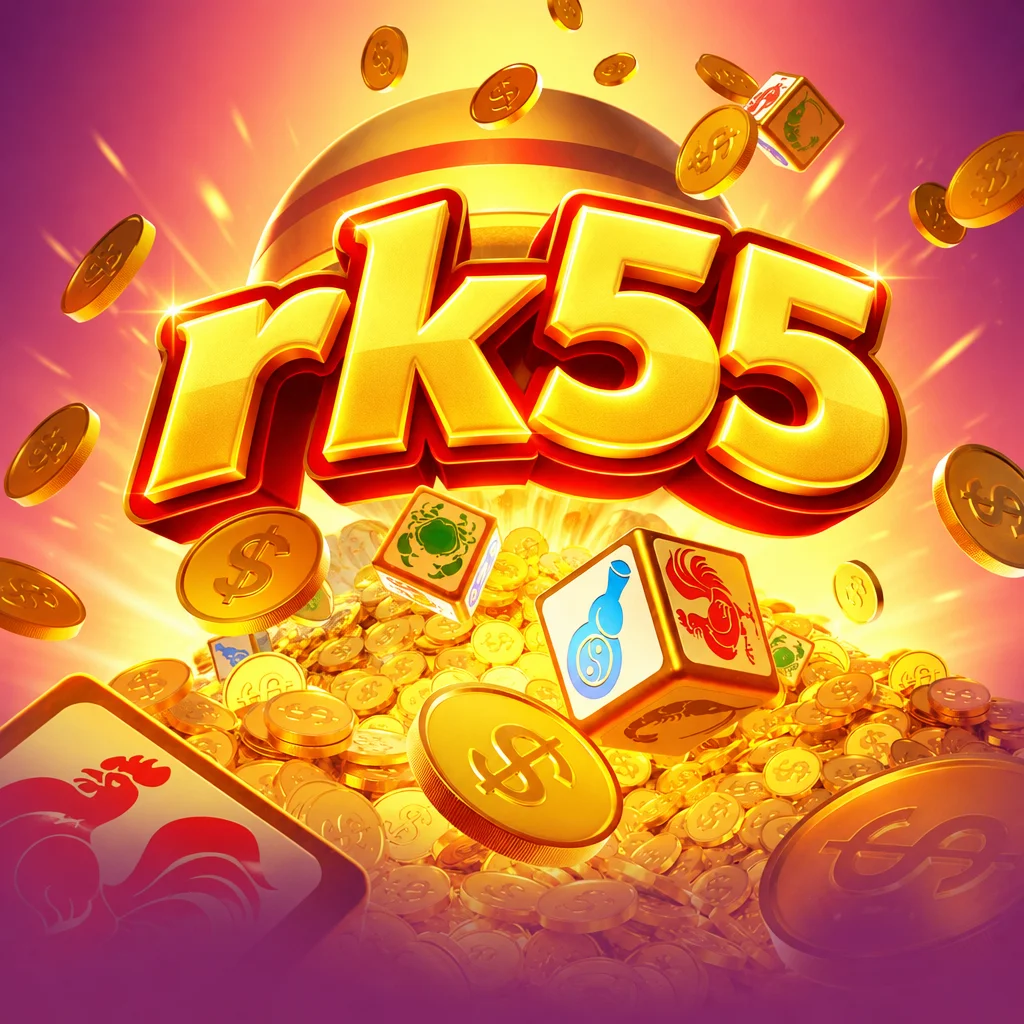 rk55 Win Win Fish Prawn Crab dengan ilustrasi kepiting udang dan koin